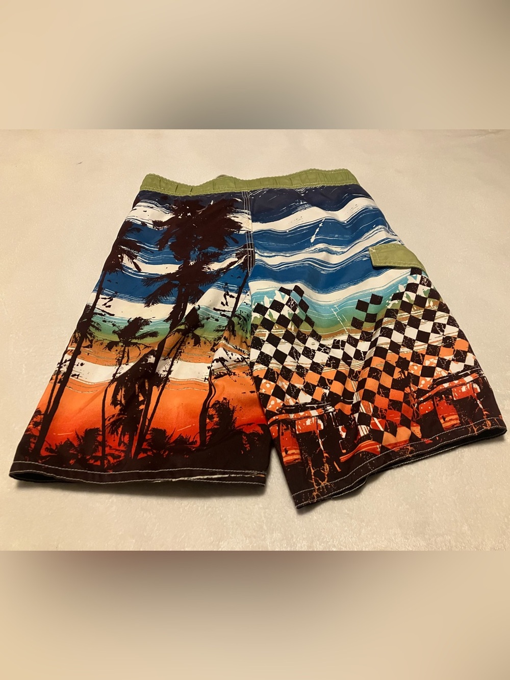 Multicolor Surf-Print Swim Trunks - Picture 3 of 5